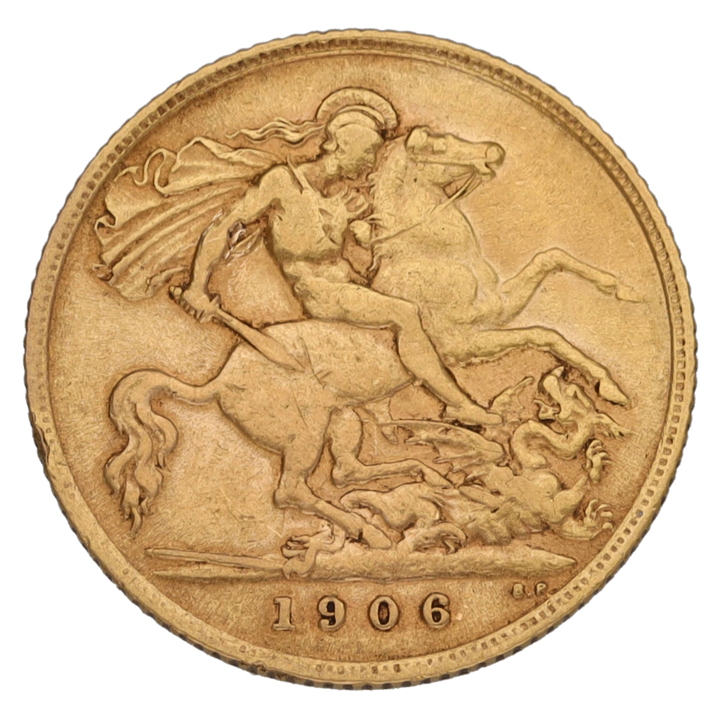 22ct Gold King Edward VII Half Sovereign Coin 1906