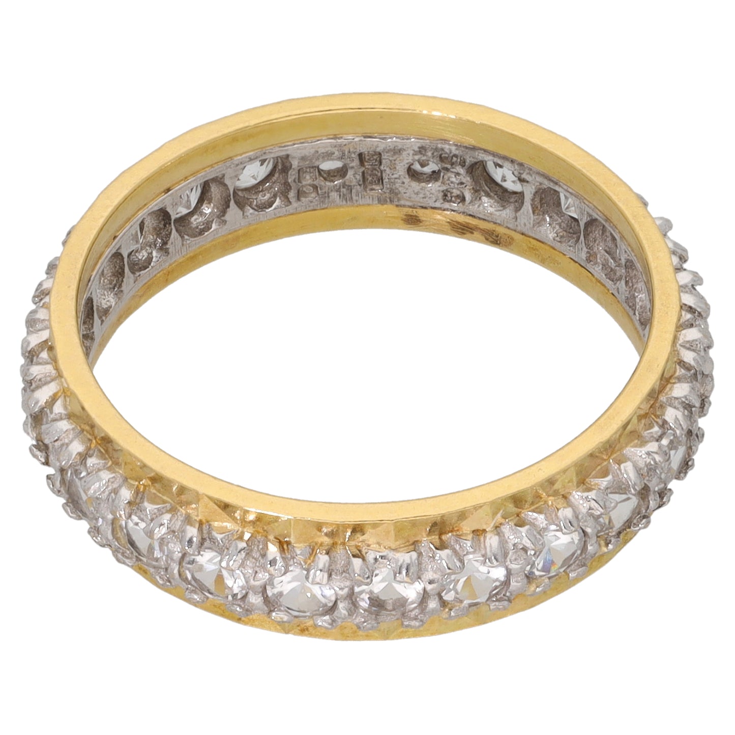18ct Gold Cubic Zirconia Eternity Ring Size P