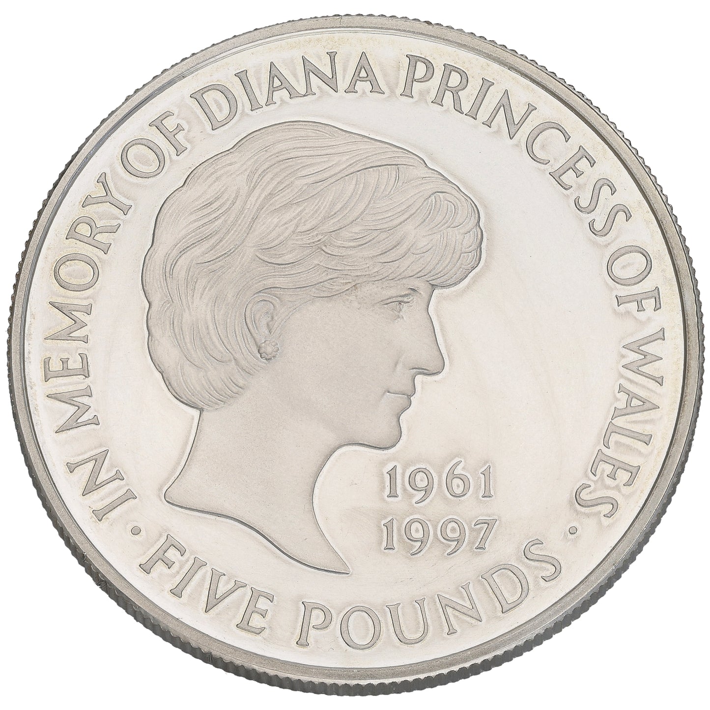 Sterling Silver In Memory Of Diana Princess Of Wales Five Pounds Coin 1999