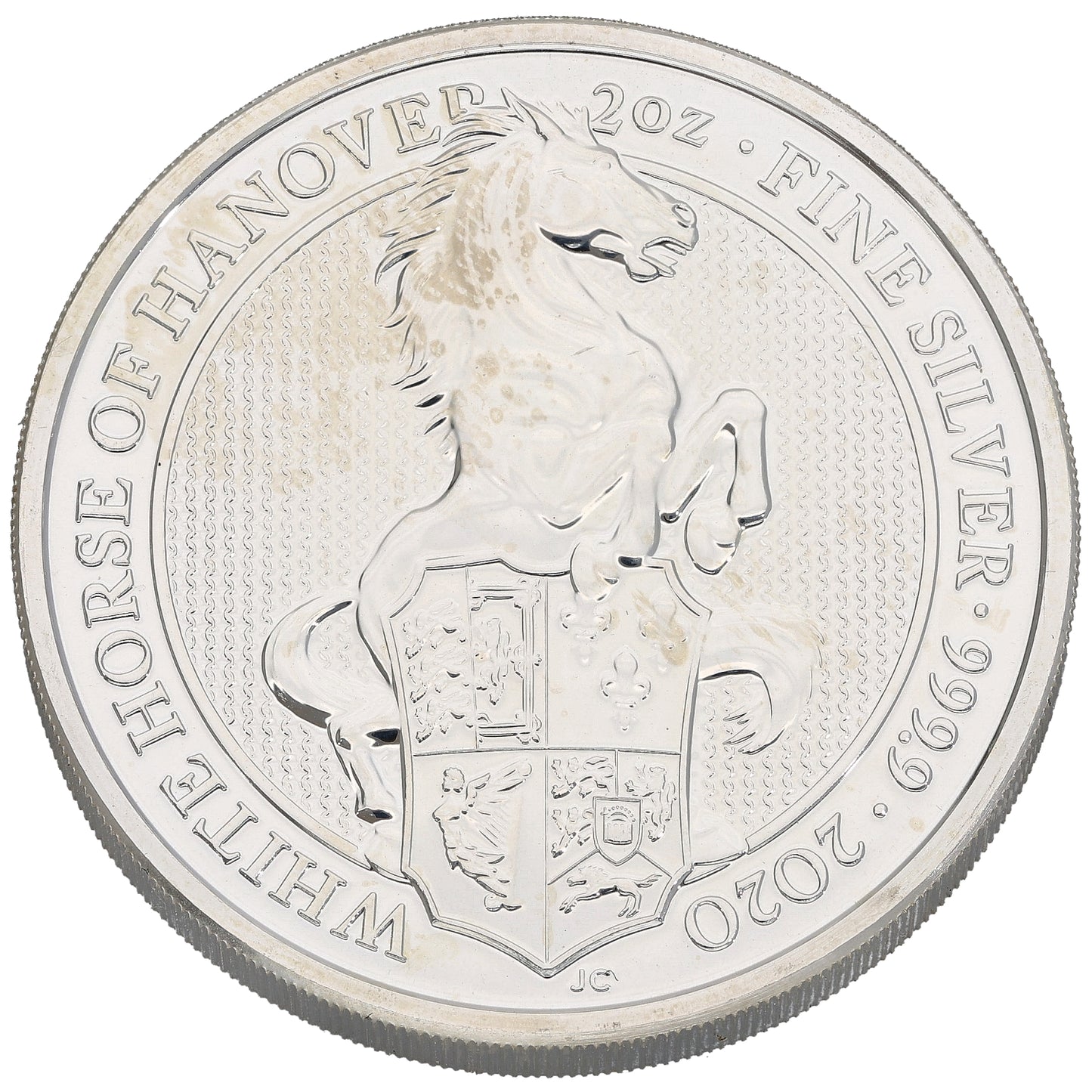 Fine Silver White Horse Of Hanover 2 OZ Coin 2020