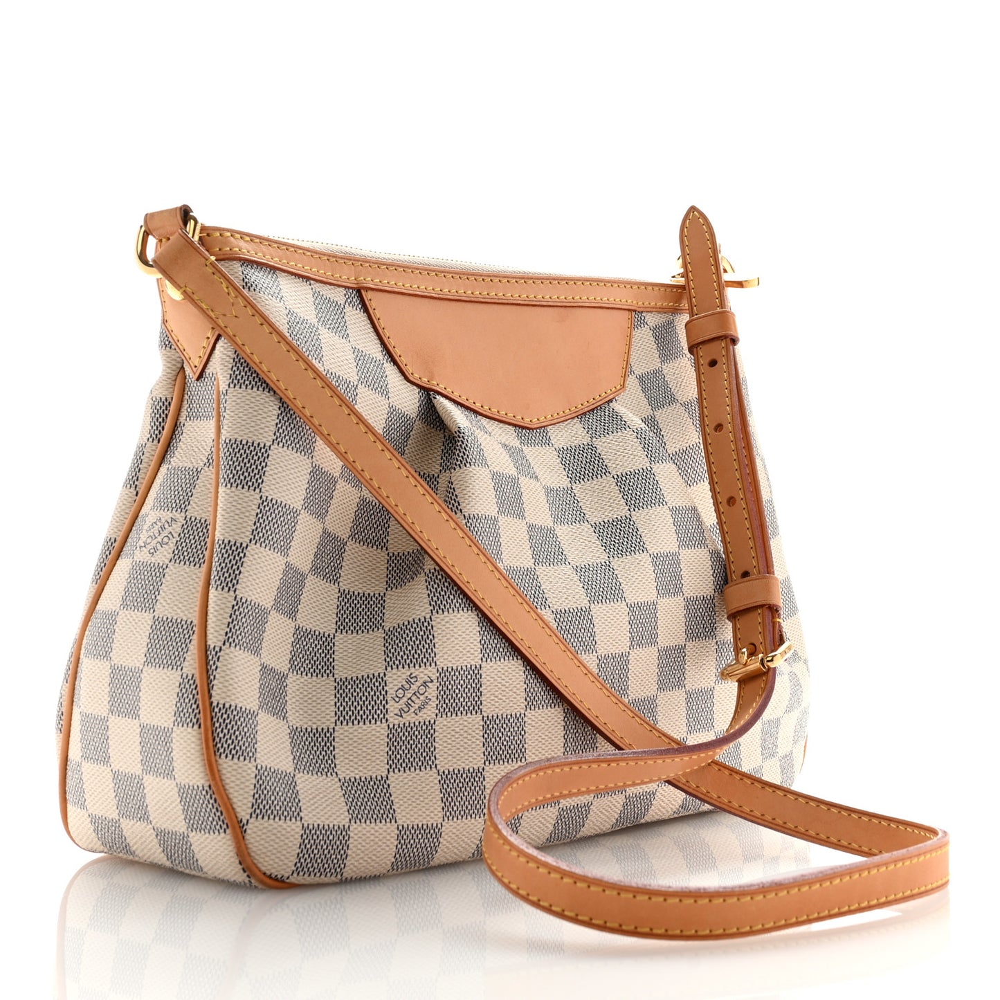 Louis Vuitton Siracusa PM Damier Azur Coated Canvas Bag - Off White & Blue