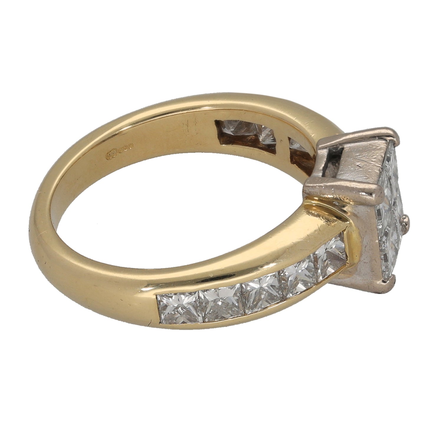 18ct Gold 1.72ct Diamond Dress/Cocktail Ring Size K
