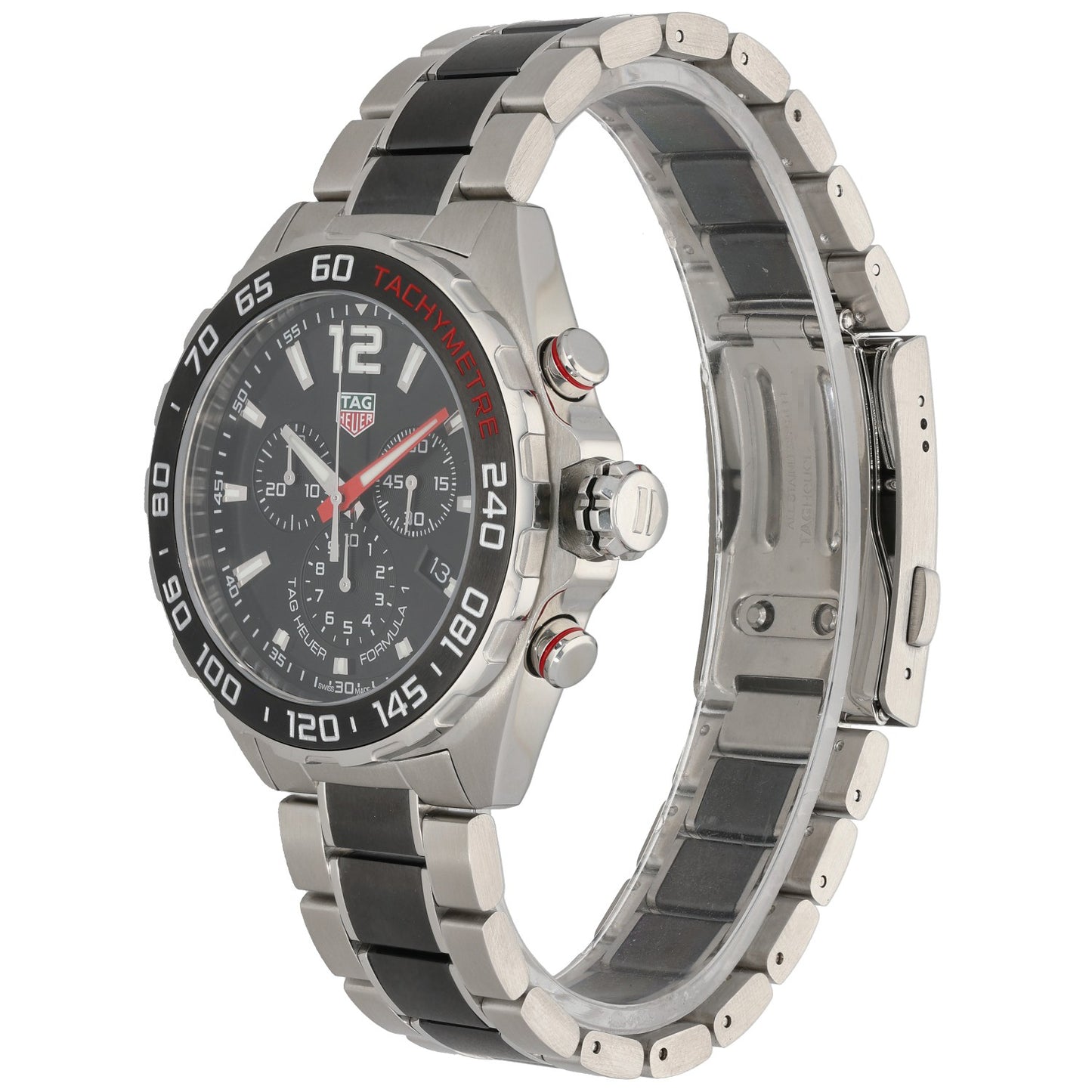 Tag Heuer Formula 1 CAZ101Z, Beaverbrooks, Black Dial, Stainless Steel, Front Angle Image