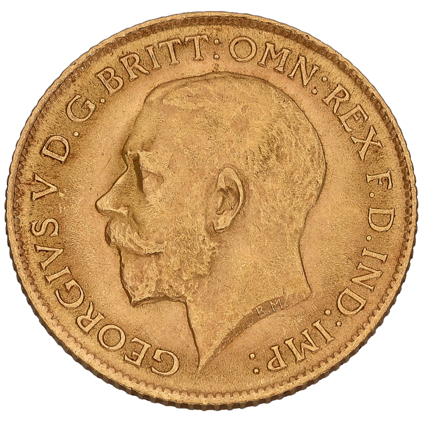 22ct Gold King George V Half Sovereign Coin 1914