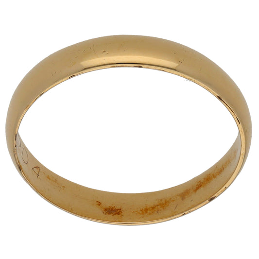 9ct Gold Plain Wedding Ring Size R