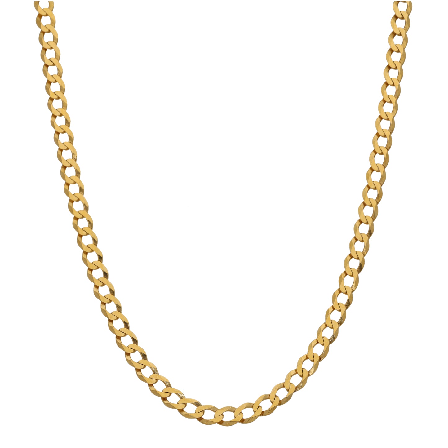 9ct Gold Curb Chain 18"