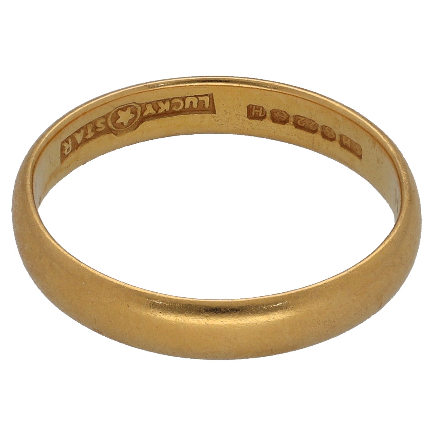 22ct Gold Plain Wedding Ring Size N
