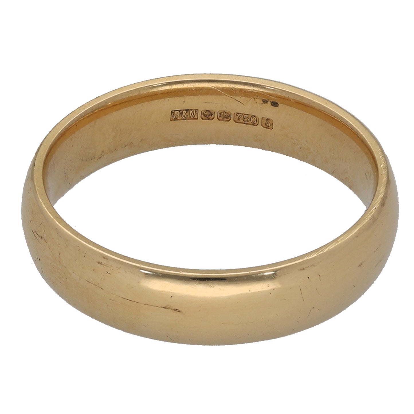 18ct Gold Plain Wedding Ring Size P