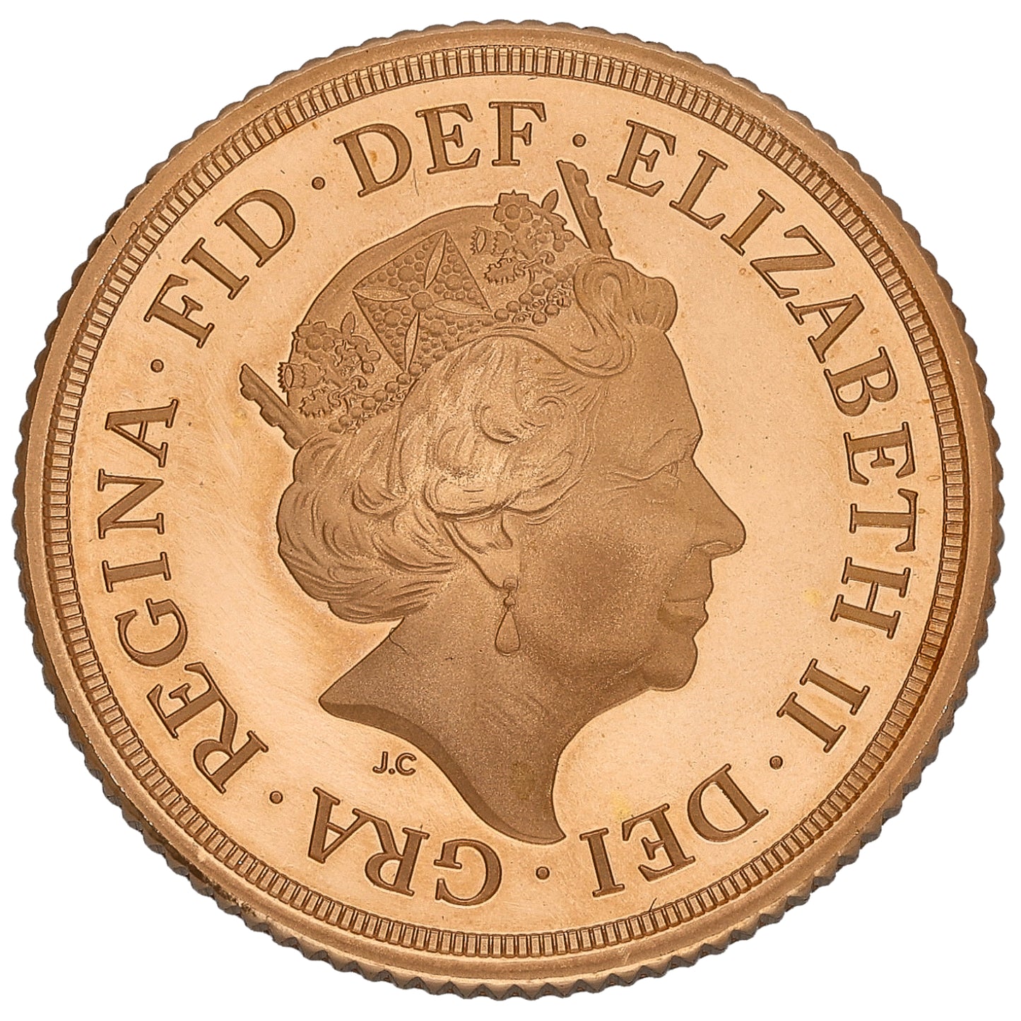 22ct Gold Queen Elizabeth II Full Sovereign Coin 2021