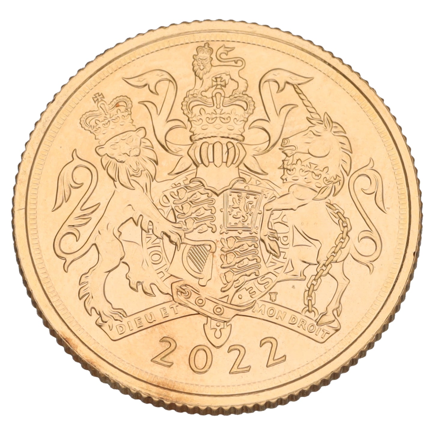 22ct Gold Queen Elizabeth II Full Sovereign Coin 2022