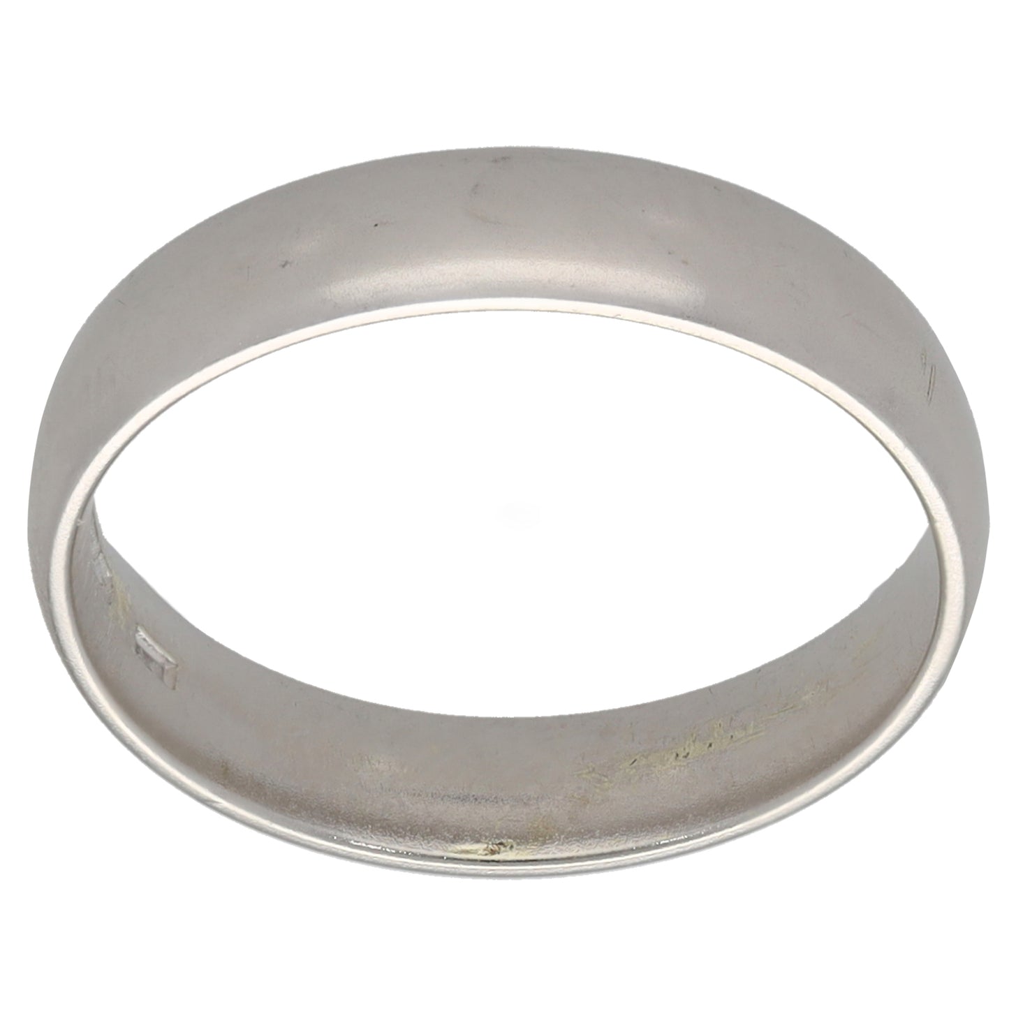 9ct White Gold Plain Wedding Ring Size M