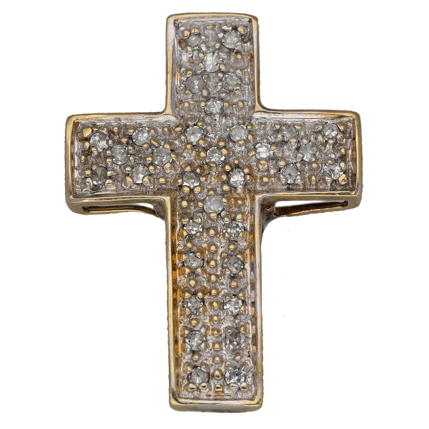 9ct Gold 0.25ct Diamond Cross Pendant