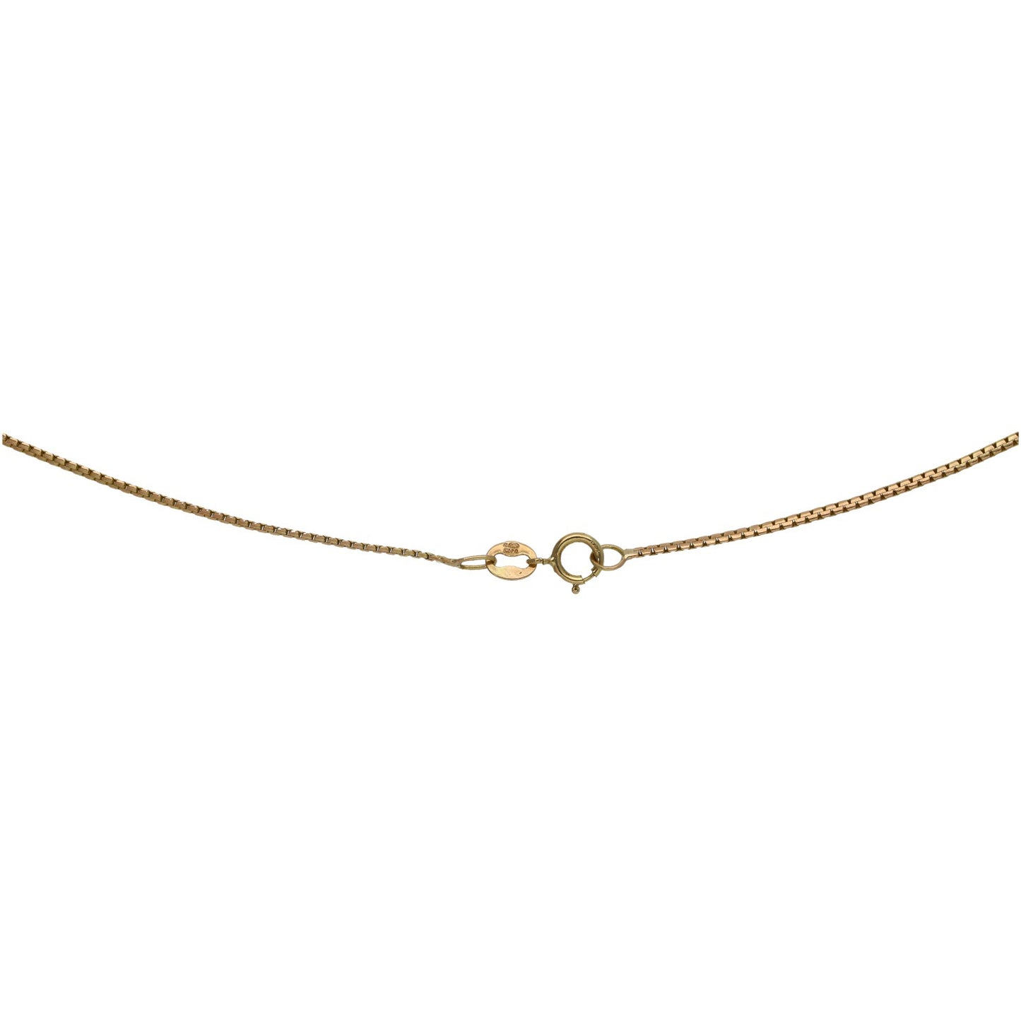 9ct Gold Sapphire & 0.02ct Diamond Fancy Necklace 16"