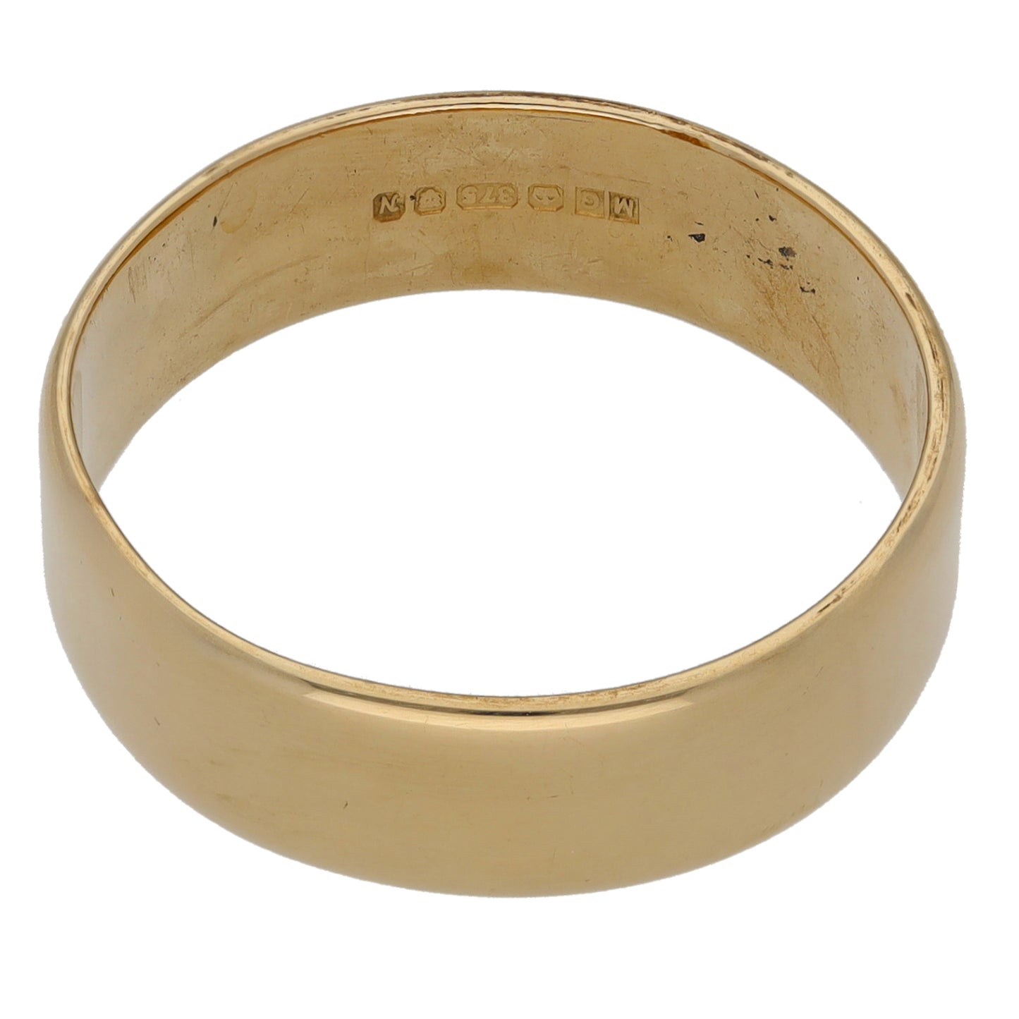 9ct Gold Plain Wedding Ring Size S