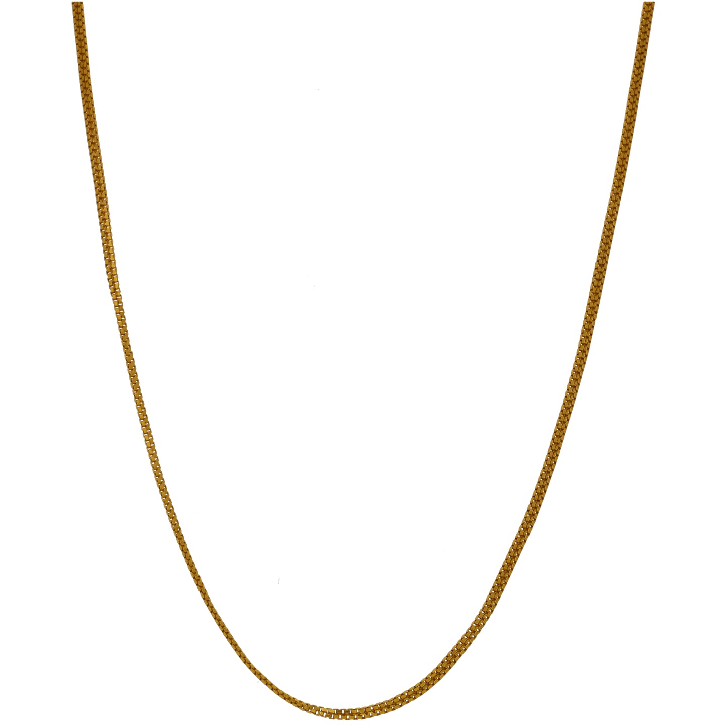22ct Gold Box Chain 18"
