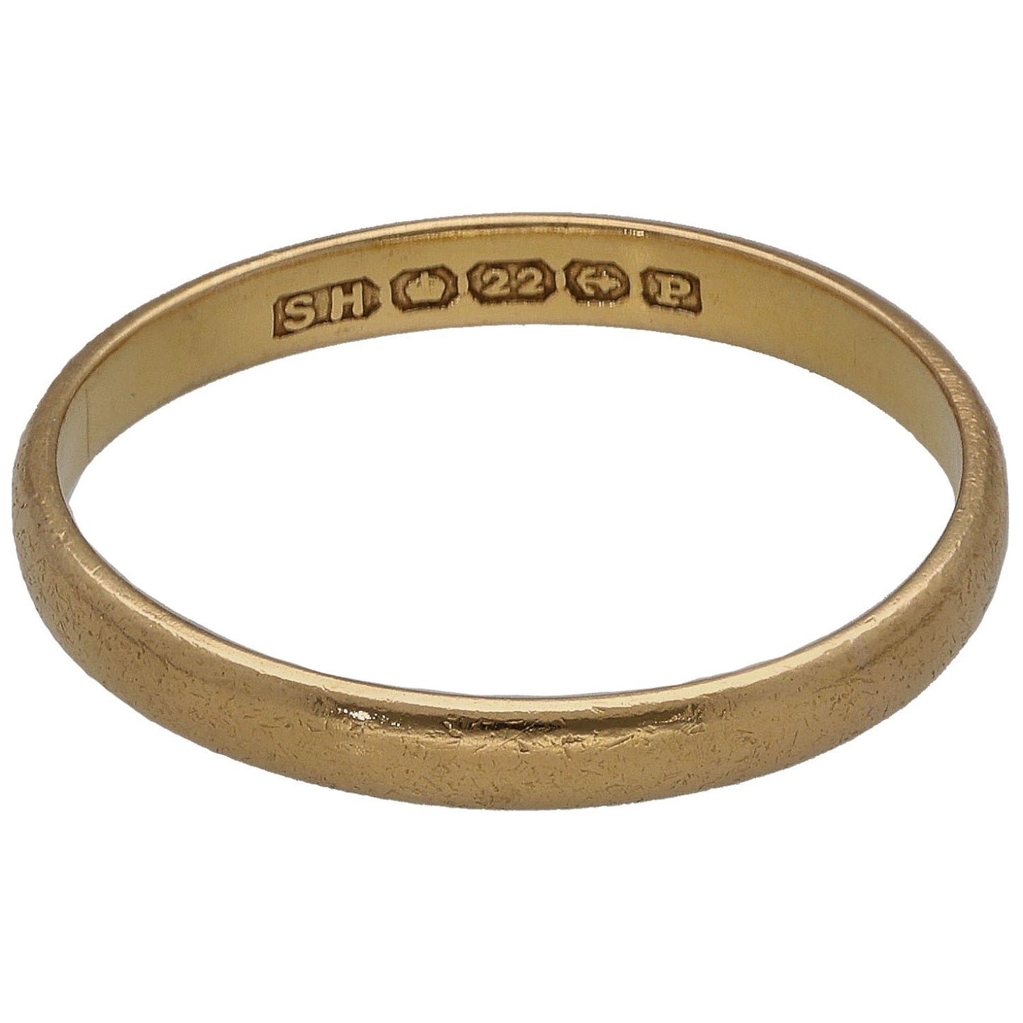 22ct Gold Plain Wedding Ring Size N