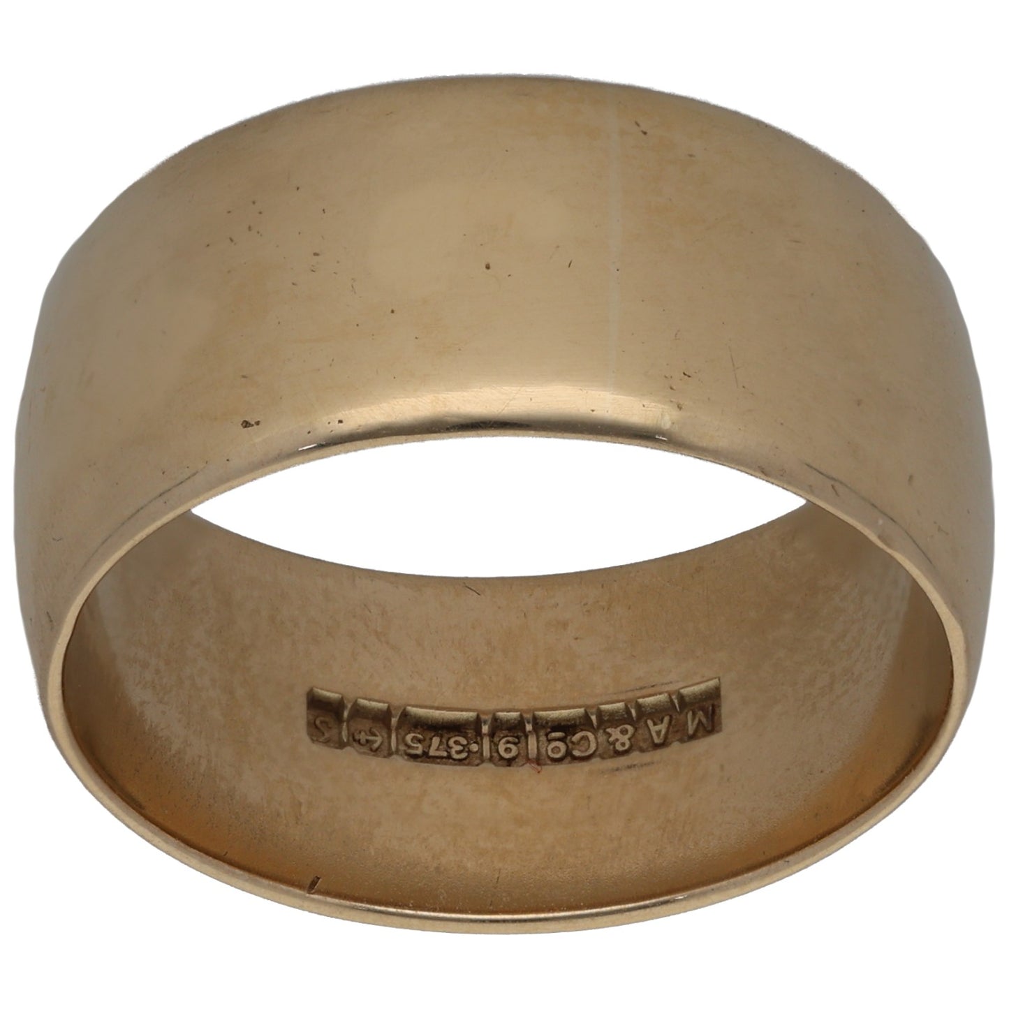 9ct Gold Plain Wedding Ring Size S