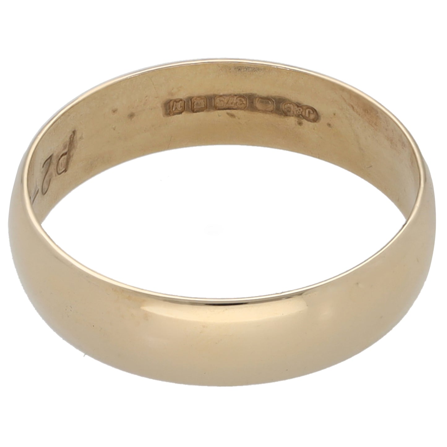 9ct Gold Plain Wedding Ring Size Q
