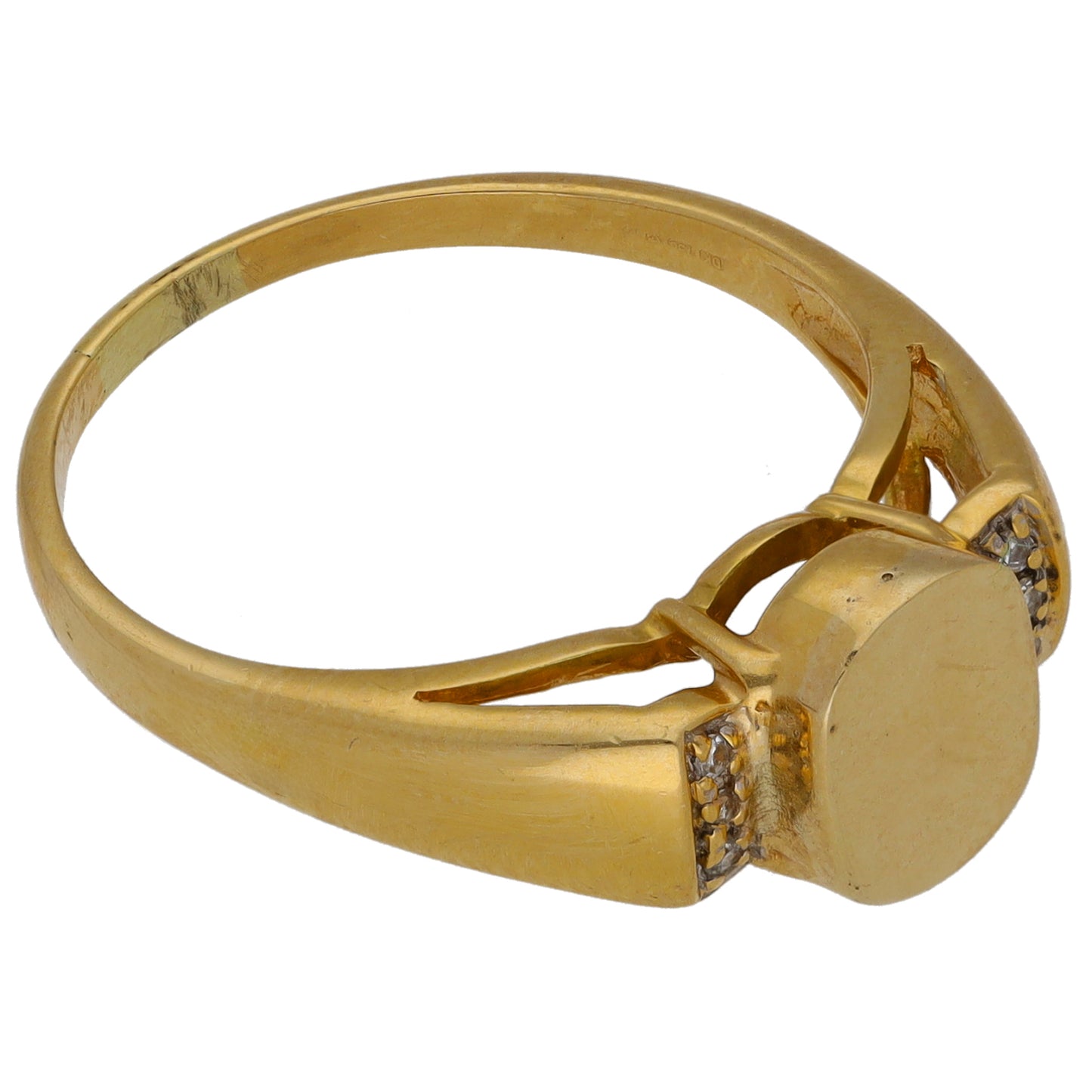 18ct Gold 0.03ct Diamond Alternative Ring Size R