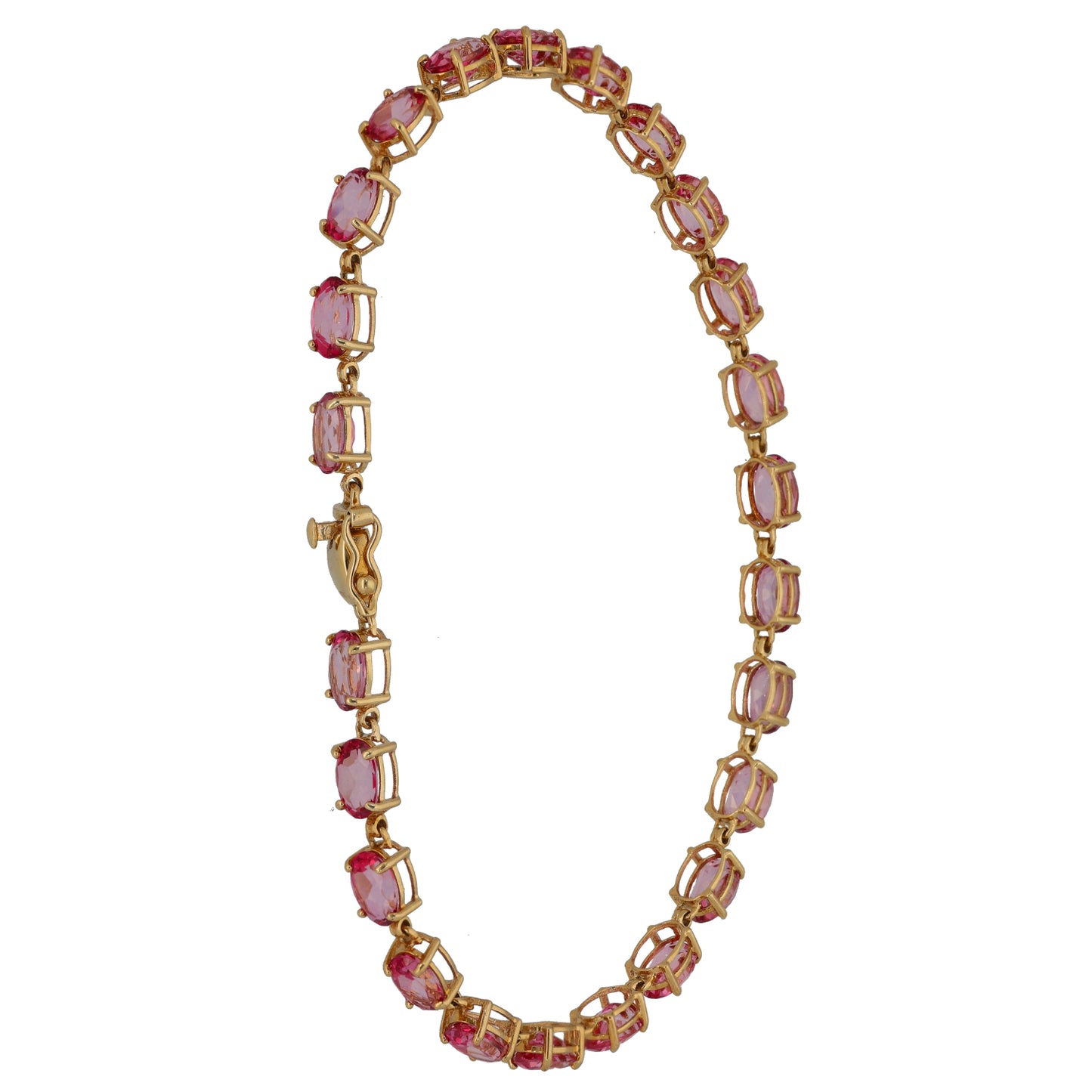 9ct Gold Topaz Fancy Stone Set Bracelet