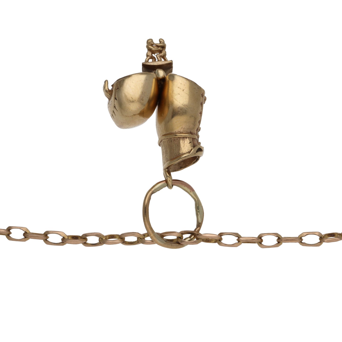 9ct Gold Boxing Glove Pendant With Chain