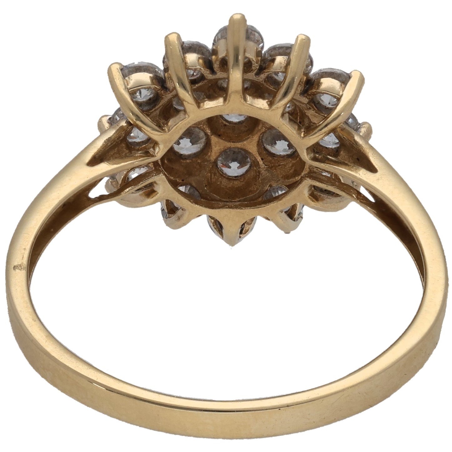 9ct Gold Cubic Zirconia Dress/Cocktail Ring Size R