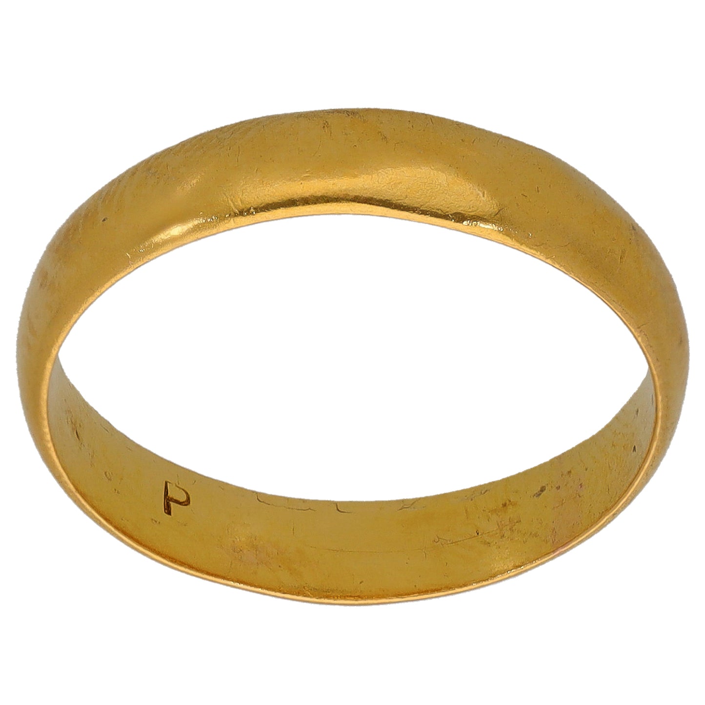 22ct Gold Plain Wedding Ring Size P