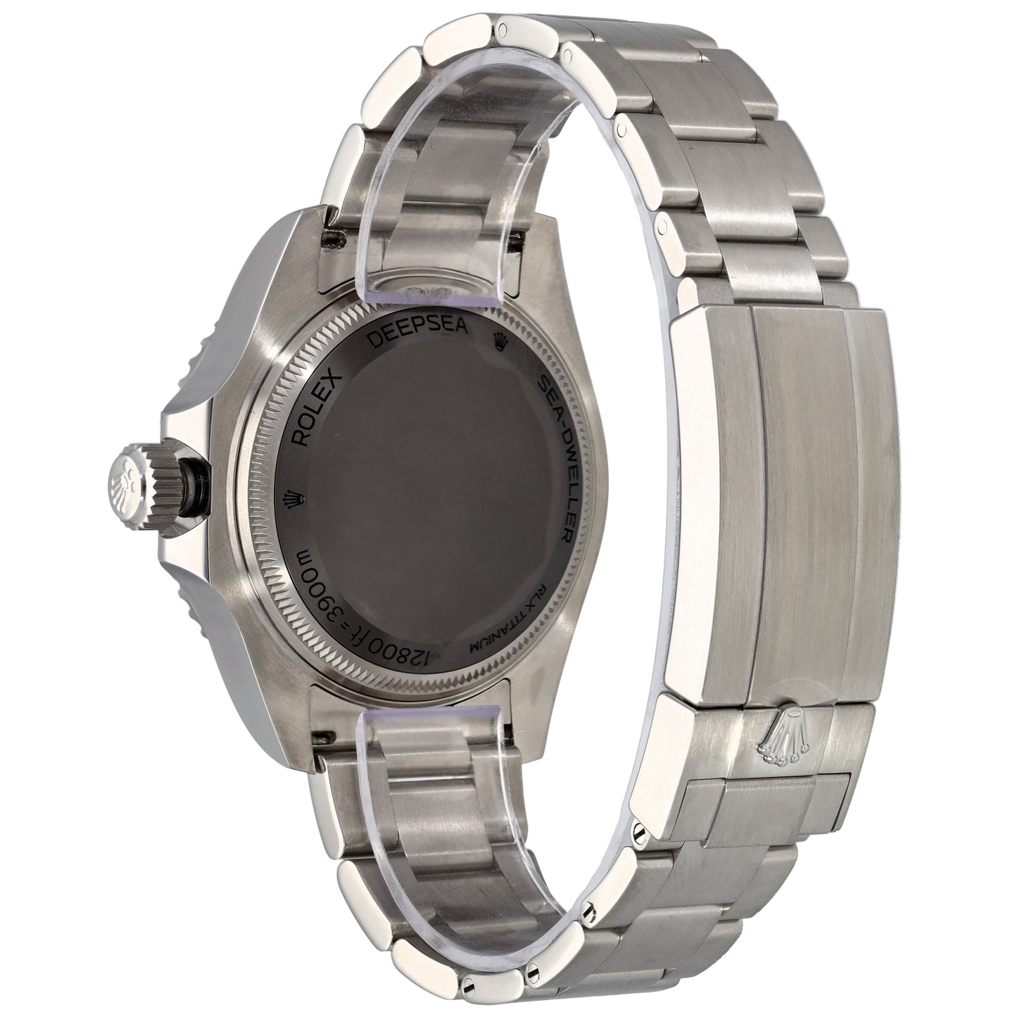 Rolex Deep Sea 136660 Stainless steel dive watch with case back window and metal link bracelet