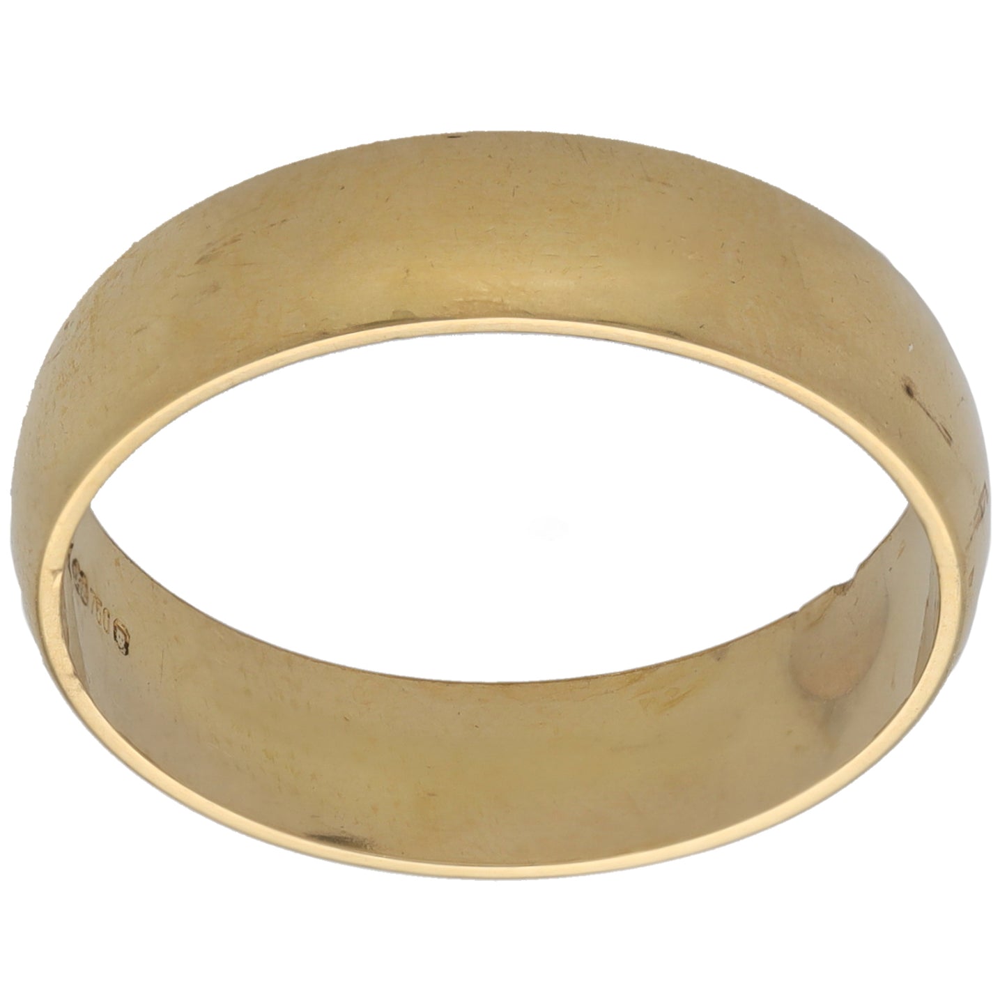 18ct Gold Plain Wedding Ring Size R