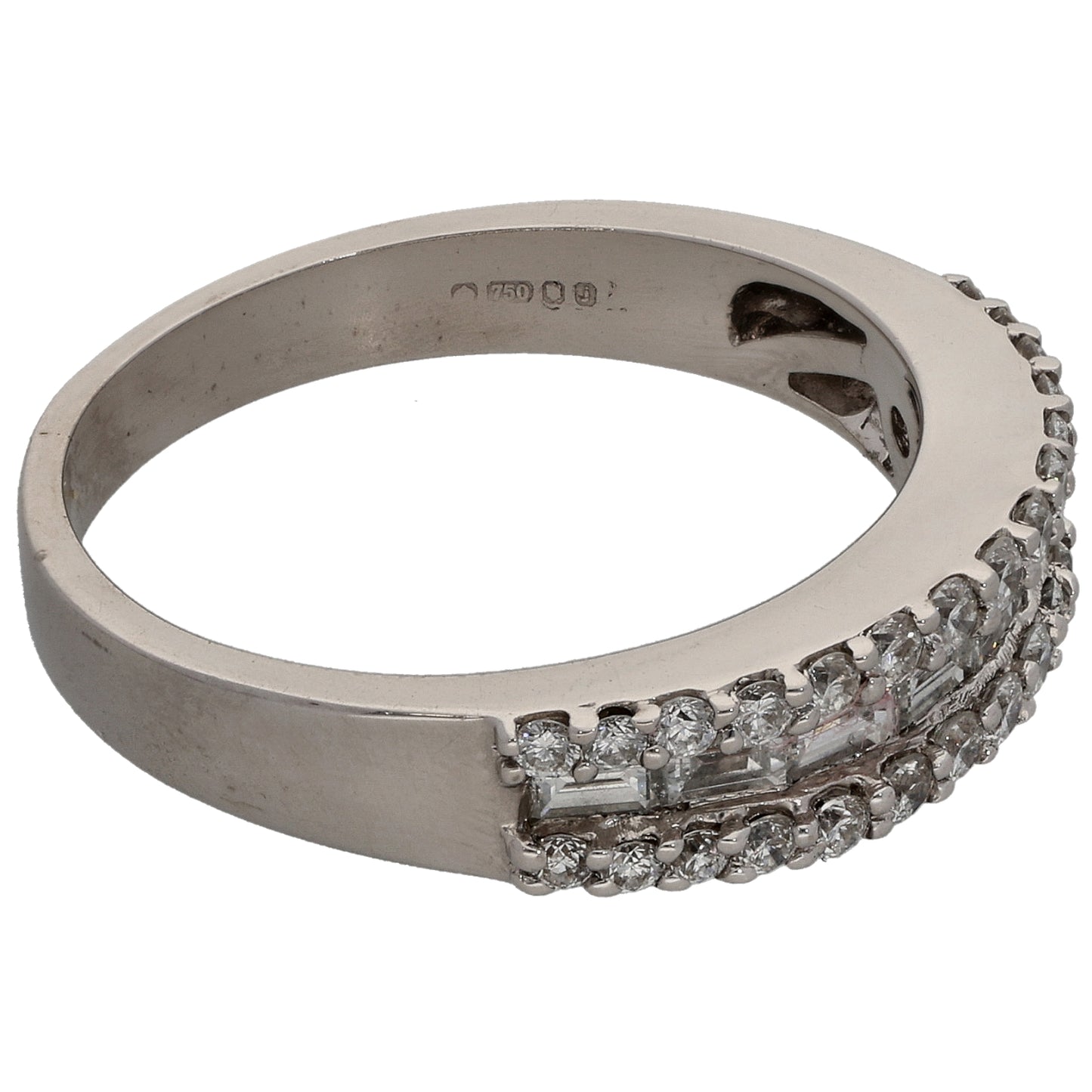 18ct White Gold 0.70ct Diamond Dress/Cocktail Ring Size O