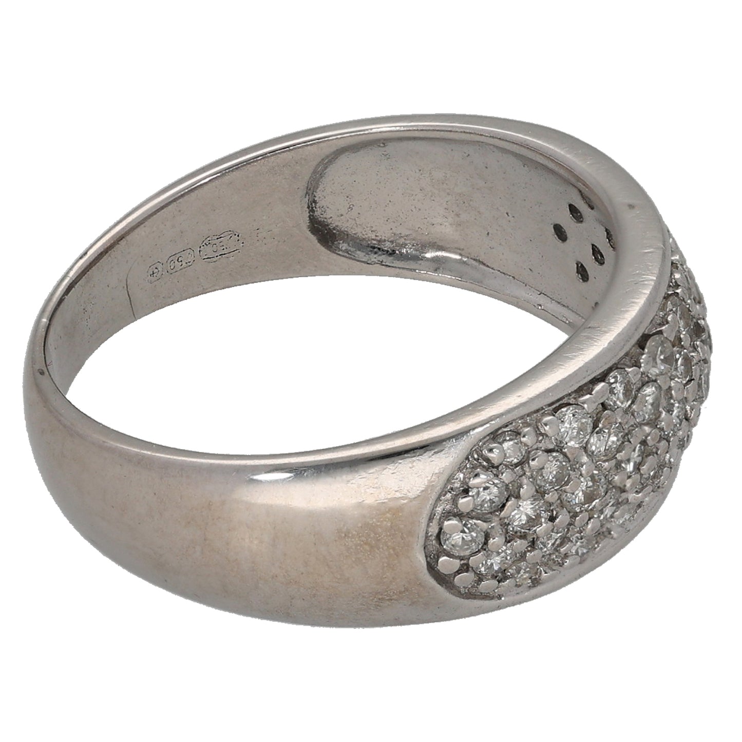 18ct White Gold 0.50ct Diamond Dress/Cocktail Ring Size O