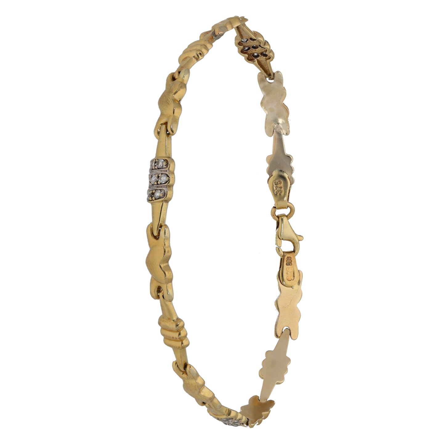 9ct Gold Cubic Zirconia Alternative Bracelet