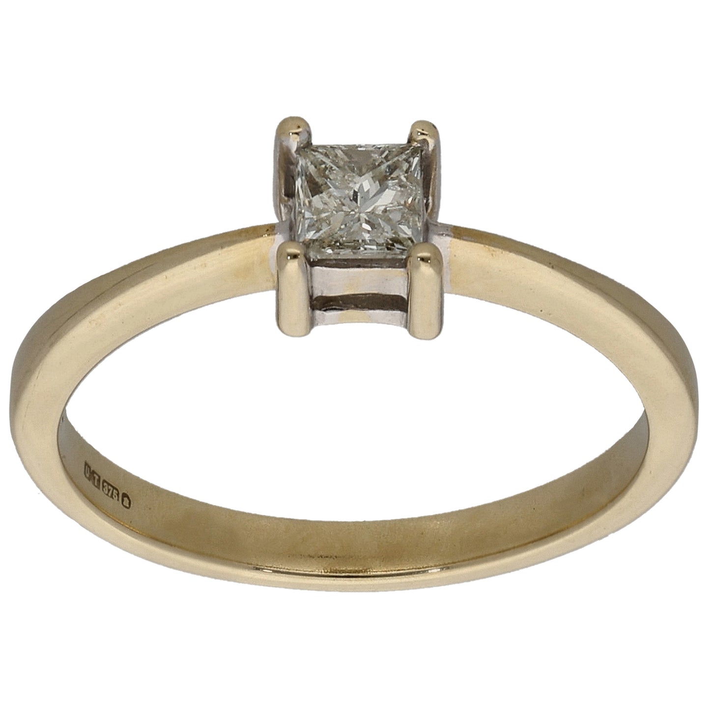 9ct Gold 0.25ct Diamond Solitaire Ring Size K