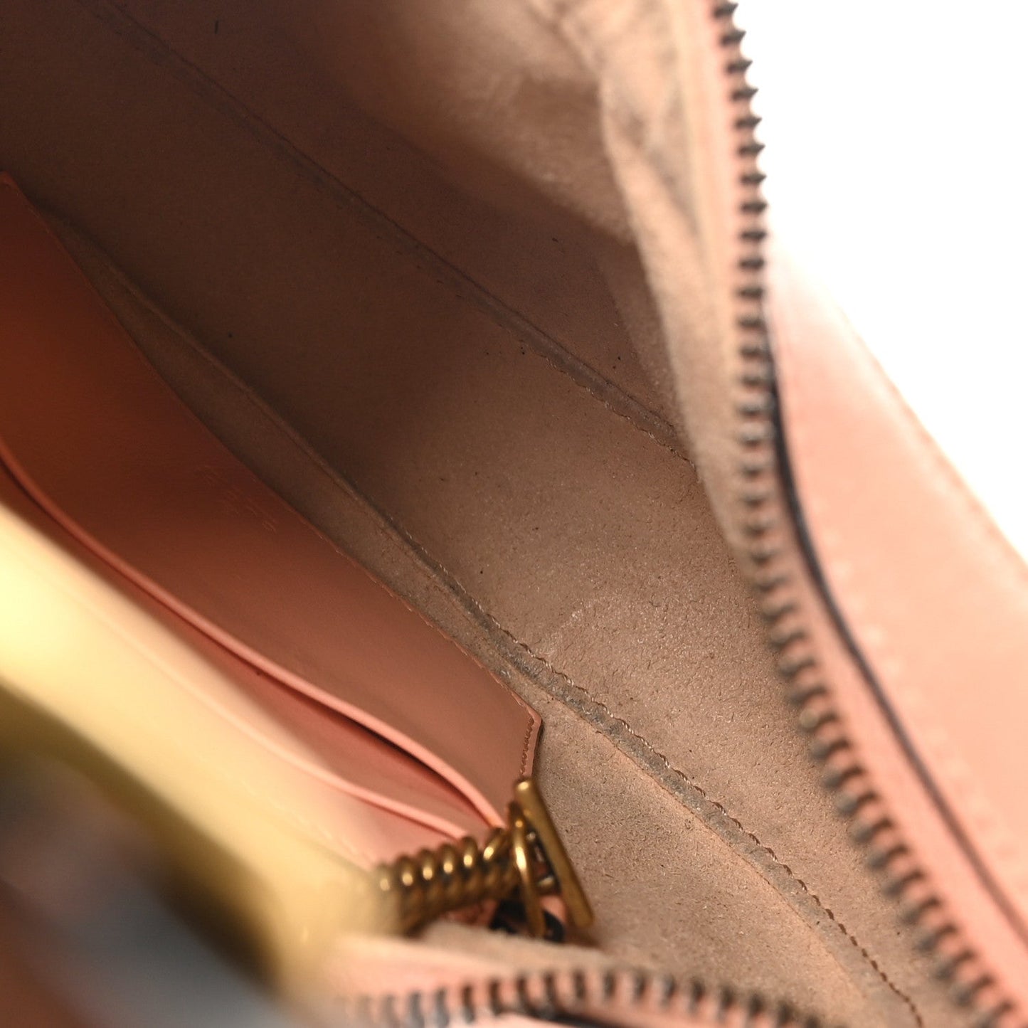 Gucci GG Marmont Half-Moon-Shaped Mini Calfskin Matelasse Leather Bag - Peachy Chic