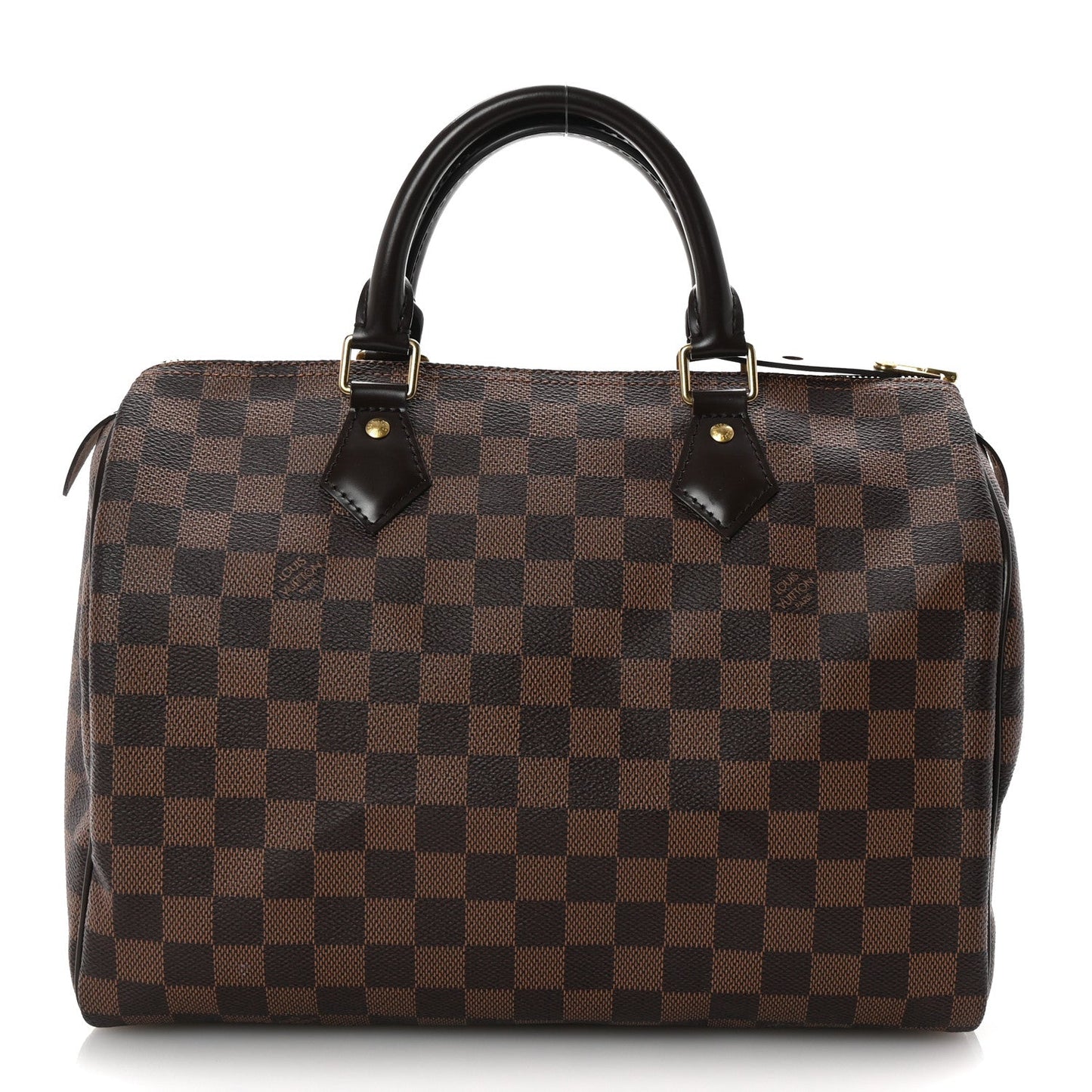 Louis Vuitton Speedy 30 Damier Ebene Coated Canvas Tote Bag - Brown & Black