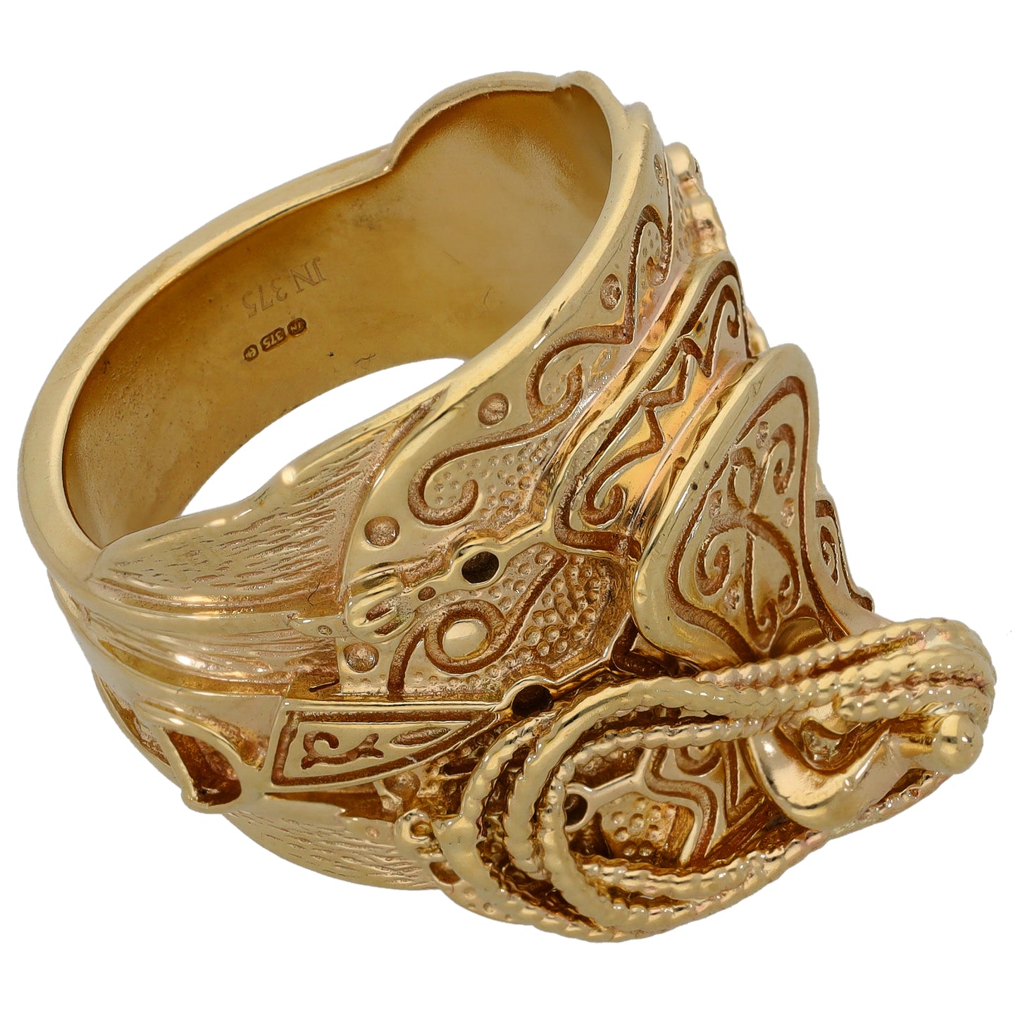 9ct Gold Saddle Ring Size X