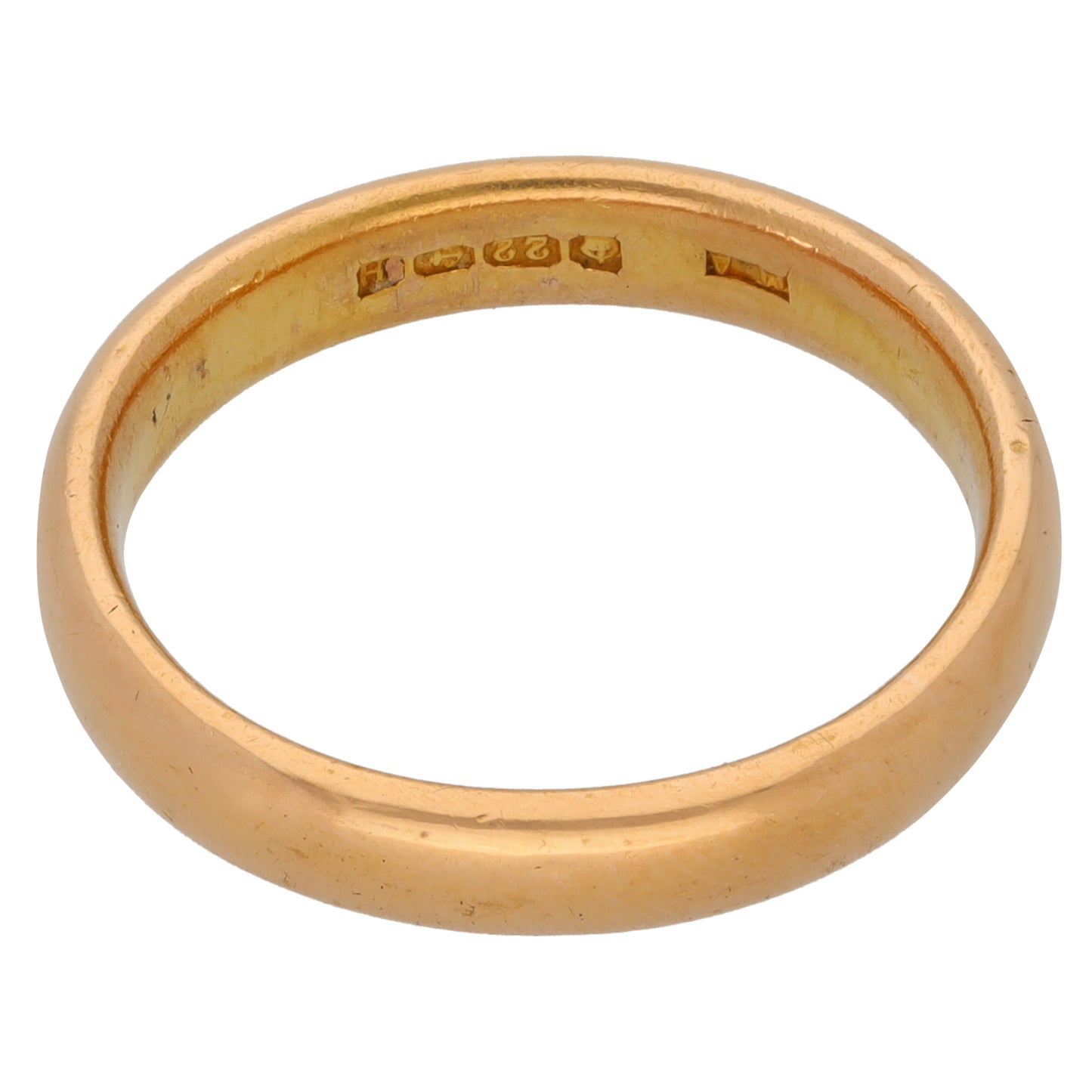 22ct Gold Plain Wedding Ring Size O