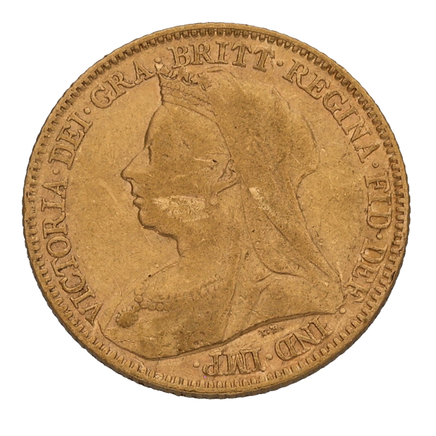 22ct Gold Queen Victoria Half Sovereign Coin 1897
