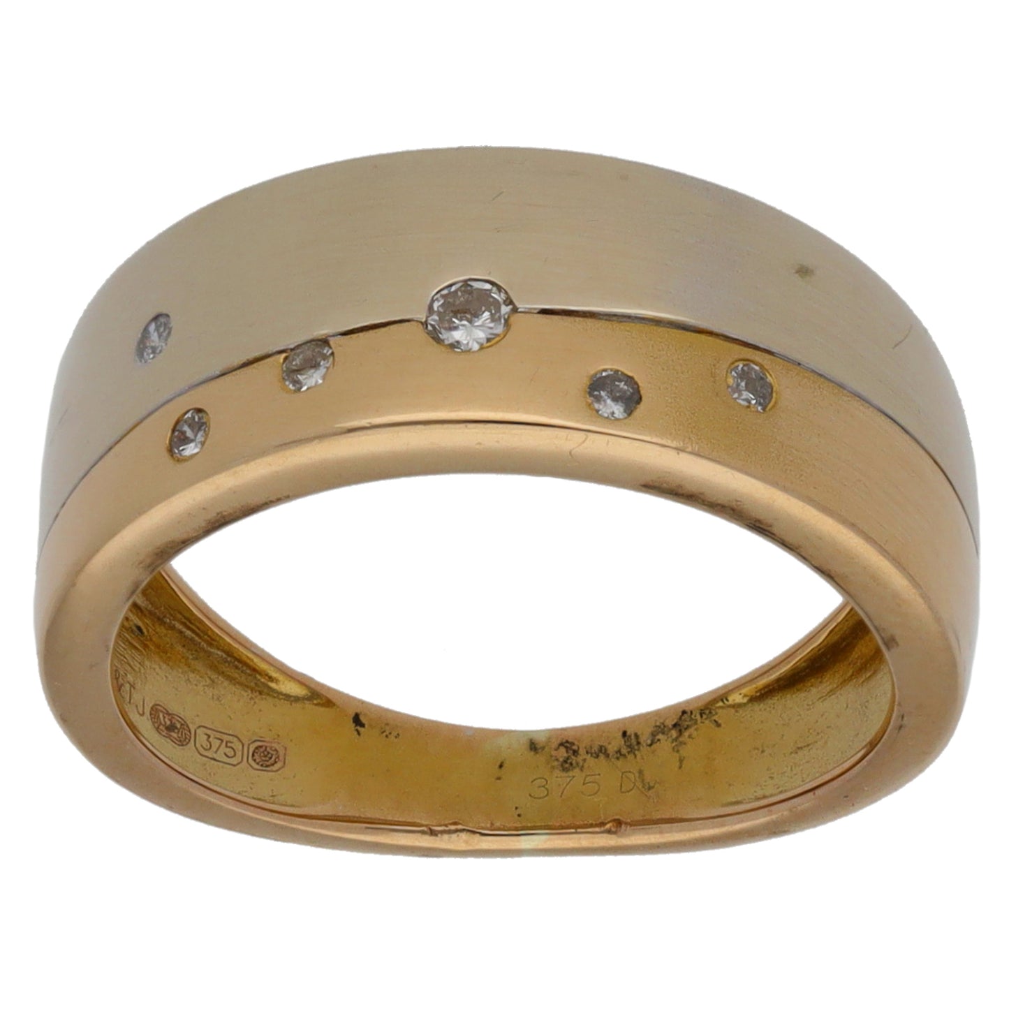 9ct Gold 0.06ct Diamond Dress/Cocktail Ring Size K