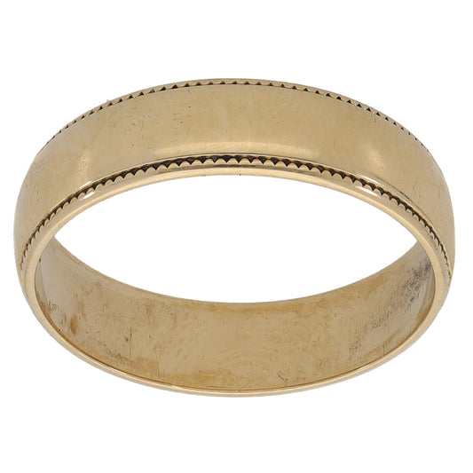 9ct Gold Plain Wedding Ring Size K