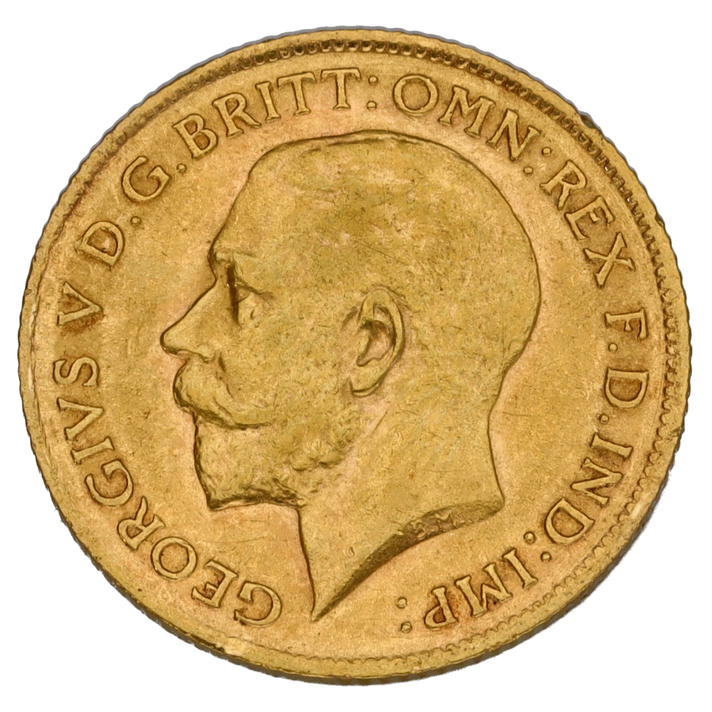 22ct Gold King George V Half Sovereign Coin 1911