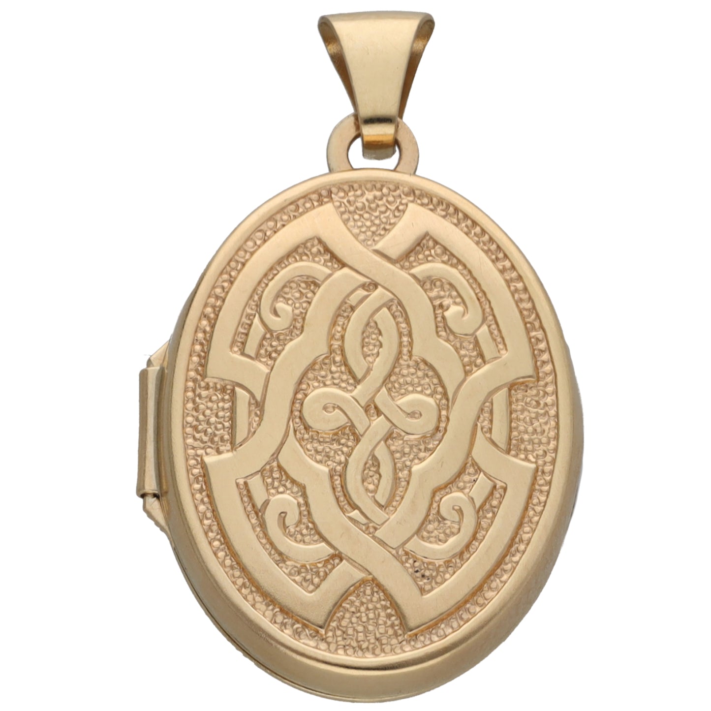 9ct Gold Patterned Locket Pendant