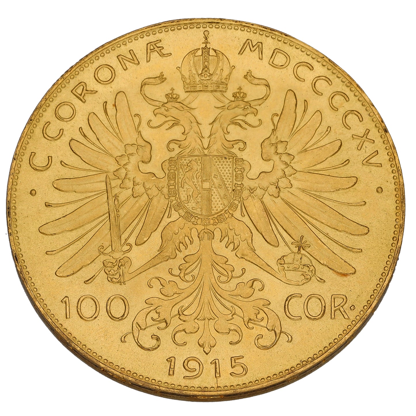 22ct Gold Austrian 100 Corona Coin 1915