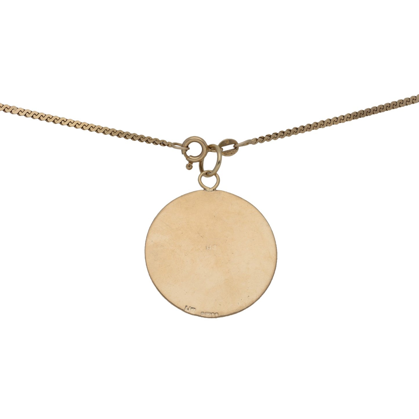 9ct Gold St Christopher Pendant With Chain