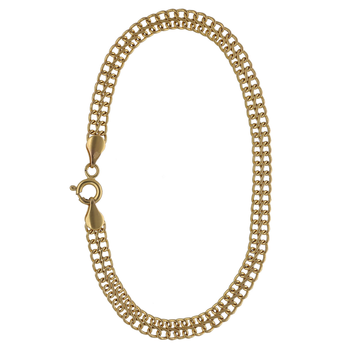 9ct Gold Double Curb Bracelet