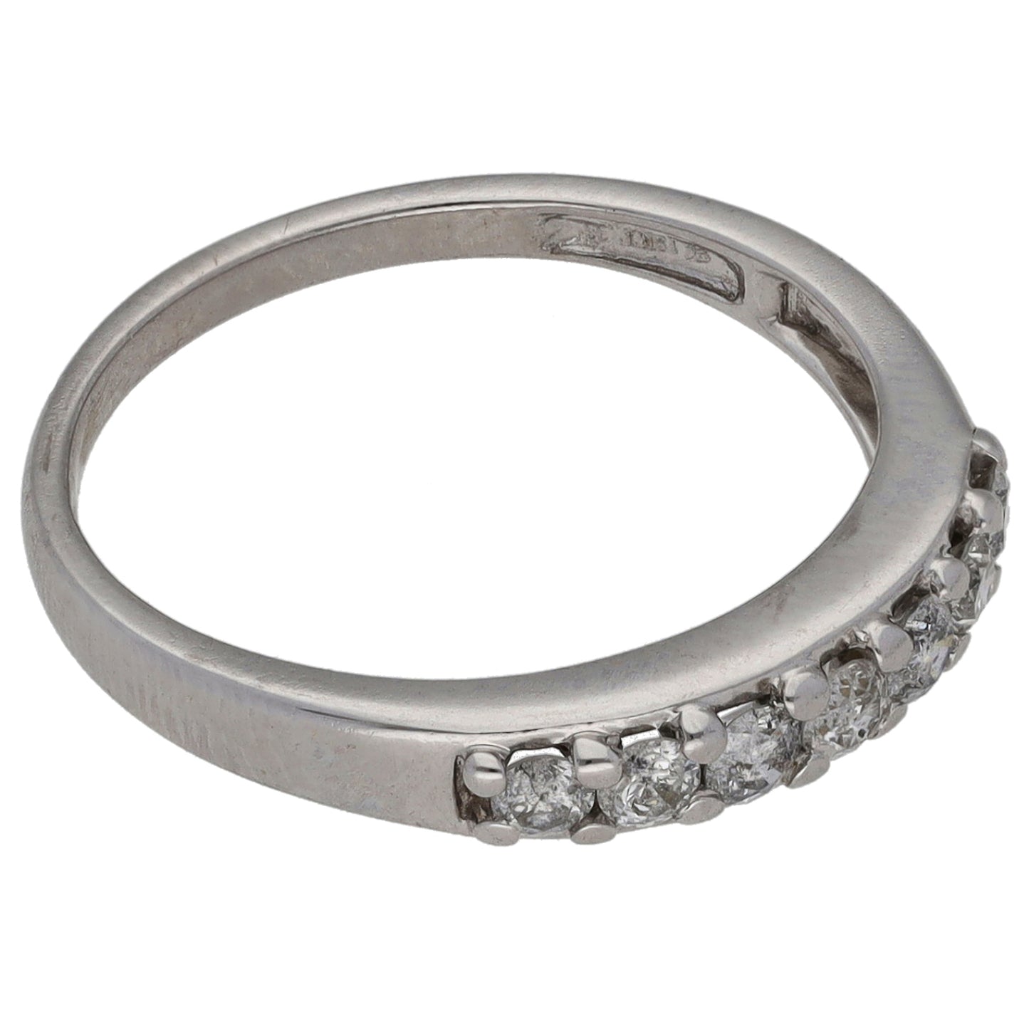18ct Gold 0.28ct Diamond Half Eternity Ring Size L
