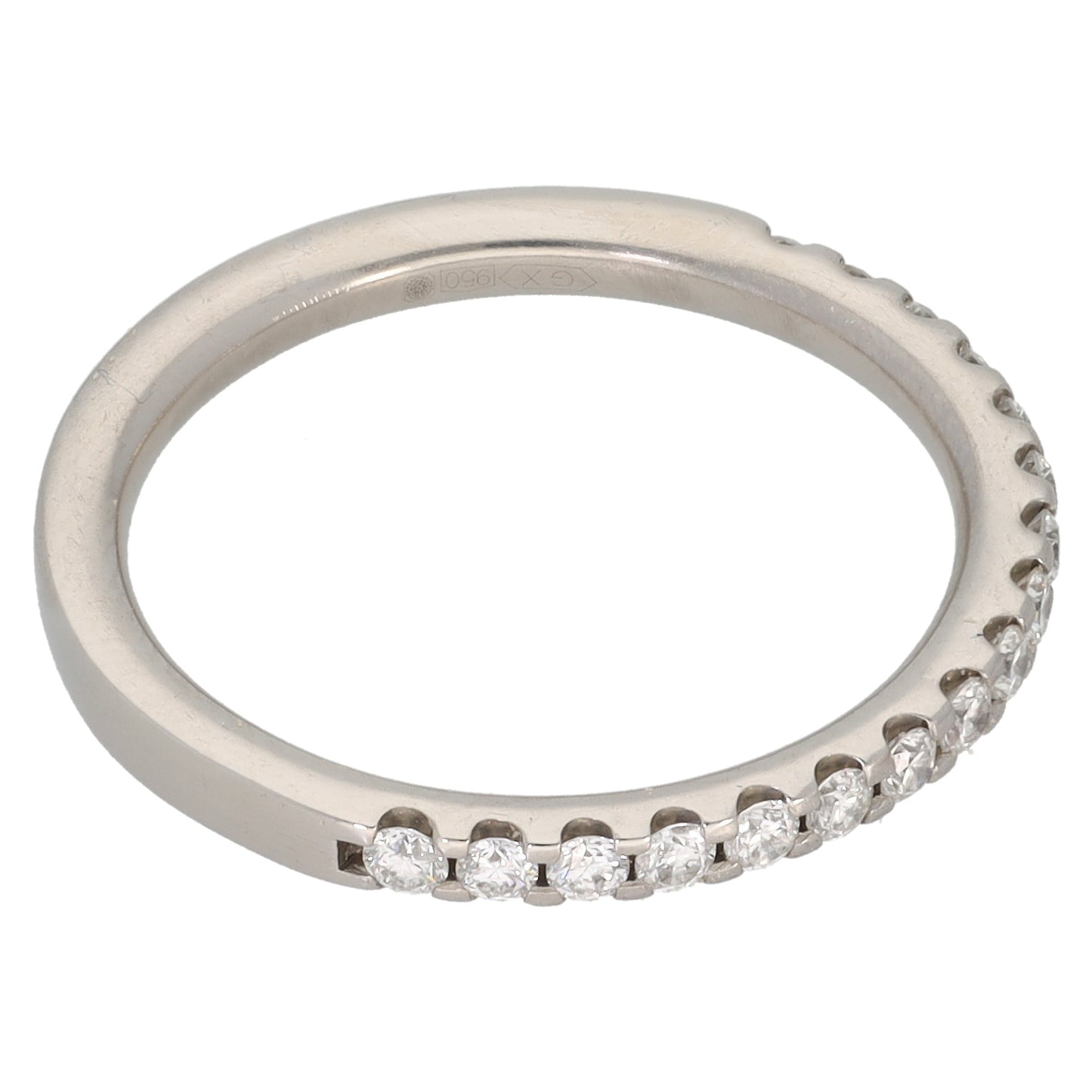 Platinum 0.34ct Diamond Eternity Ring Size M