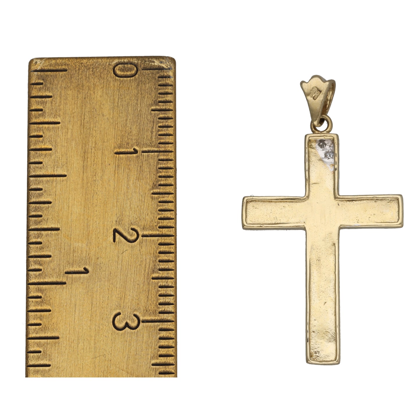 9ct Gold 0.01ct Diamond Cross Pendant