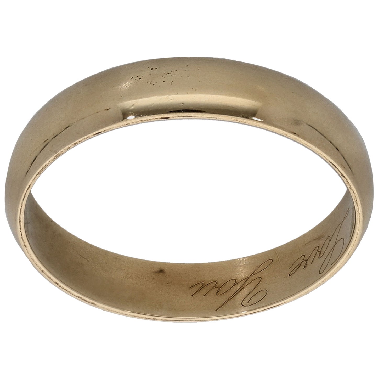 9ct Gold Plain Wedding Ring Size O