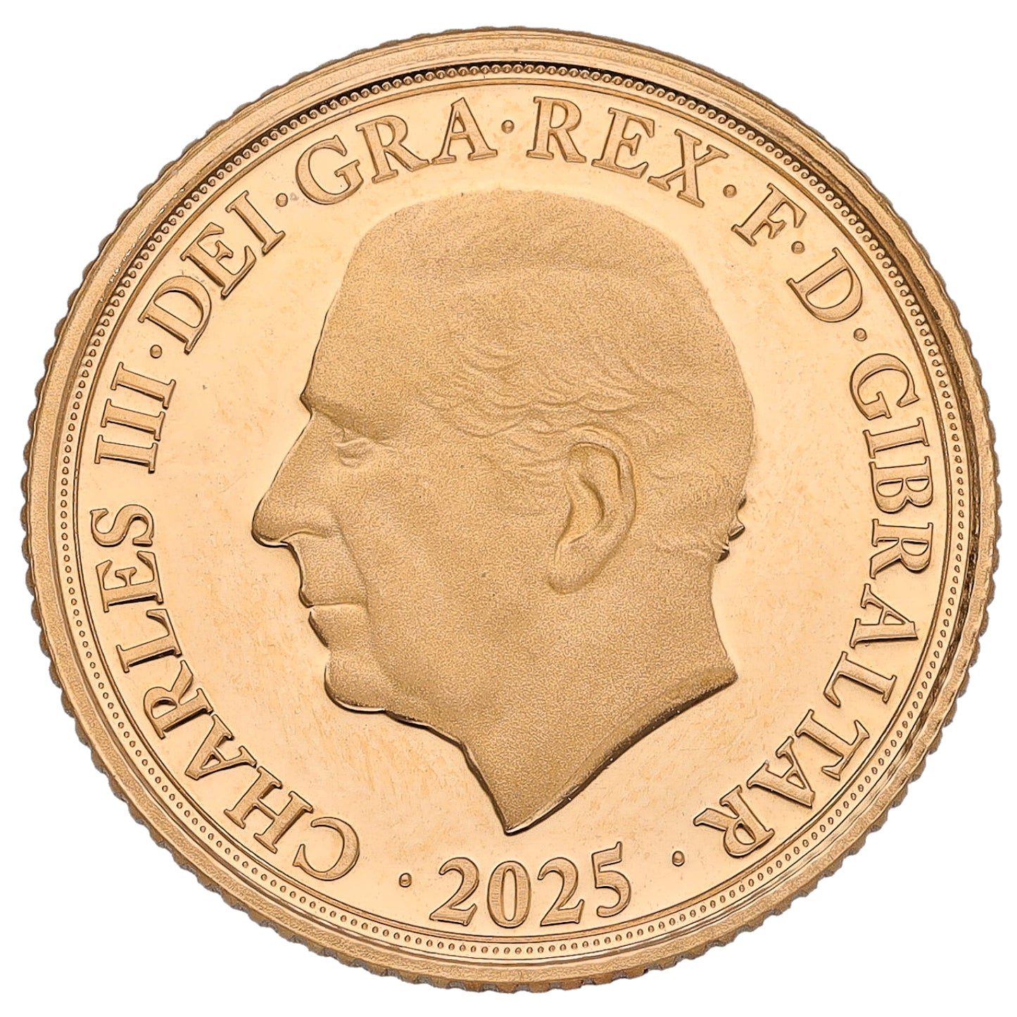 22ct Gold King Charles III Half Sovereign Coin 2025